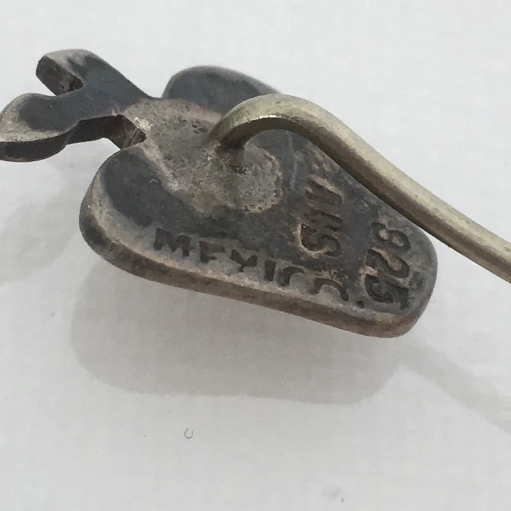 Vintage Sterling Silver Strawberry Stick Pin Hat Pin Old Estate Jewelry Retro